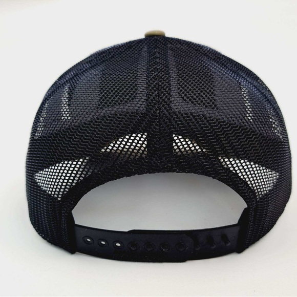 Smokey Bear Richardson 112 Trucker Cap Hat Mesh Snapback Loden & Black - Picture 4 of 4